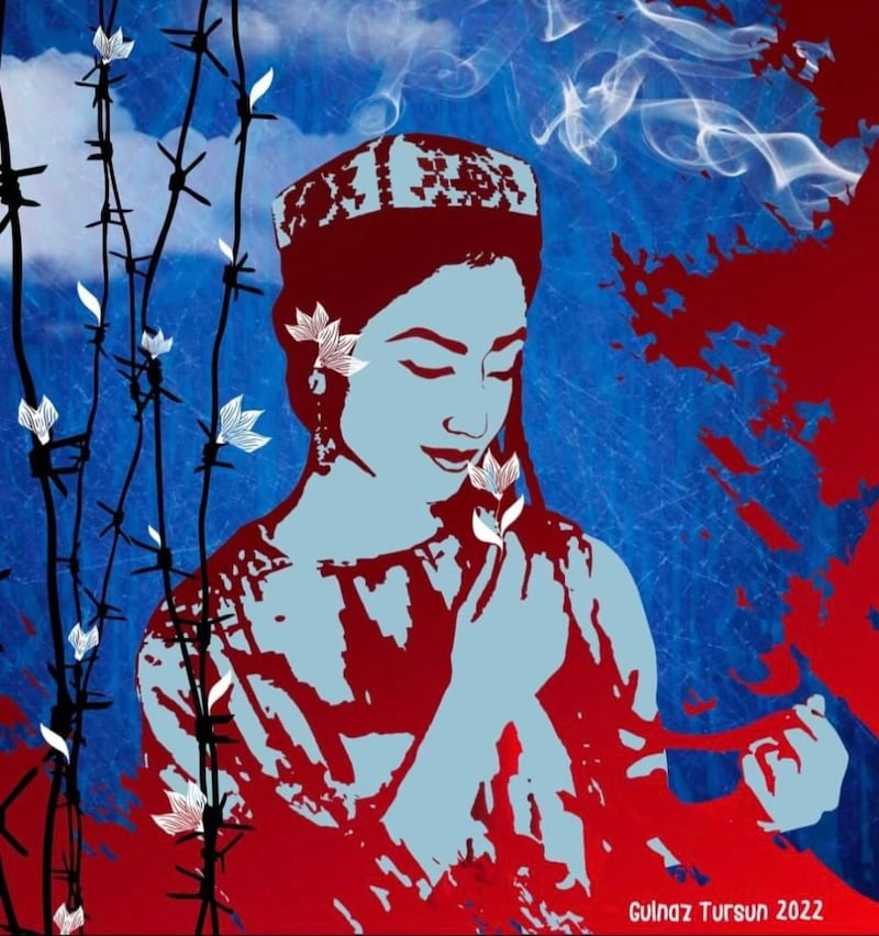 قازاقىستاندا ياشاپ ئىجادىيەت بىلەن شۇغۇللىنىۋاتقان ياش ئۇيغۇر رەسسام گۈلناز تۇرسۇن خانىمنىڭ ئىجادىيىتى.