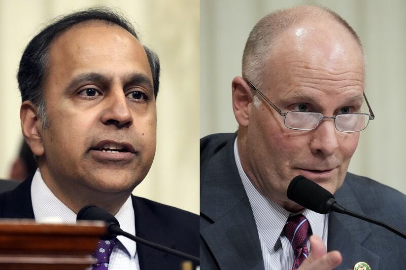 Ranking Member Raja Krishnamoorthi (D-IL), left,  and Chairman John Moolenaar (R-MI), right, of the House Select Committee on the Strategic Competition Between the United States and the Chinese Communist Party have nominated the Campaign for Uyghurs and freedom of expression advocate Li Ying, known on social media as "Teacher Li," for the 2025 Nobel Peace Prize.