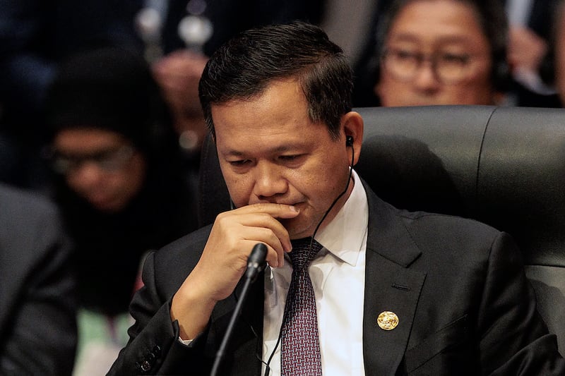 Cambodia's Prime Minister Hun Manet attends the 26th ASEAN-China Summit in Jakarta, Indonesia, Sept., 2023.