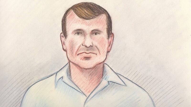 皇家骑警情报部门主管奥蒂斯(Cameron Ortis)涉窃取国家安全资料。图为奥蒂斯在法庭上的描绘图。(路透社)